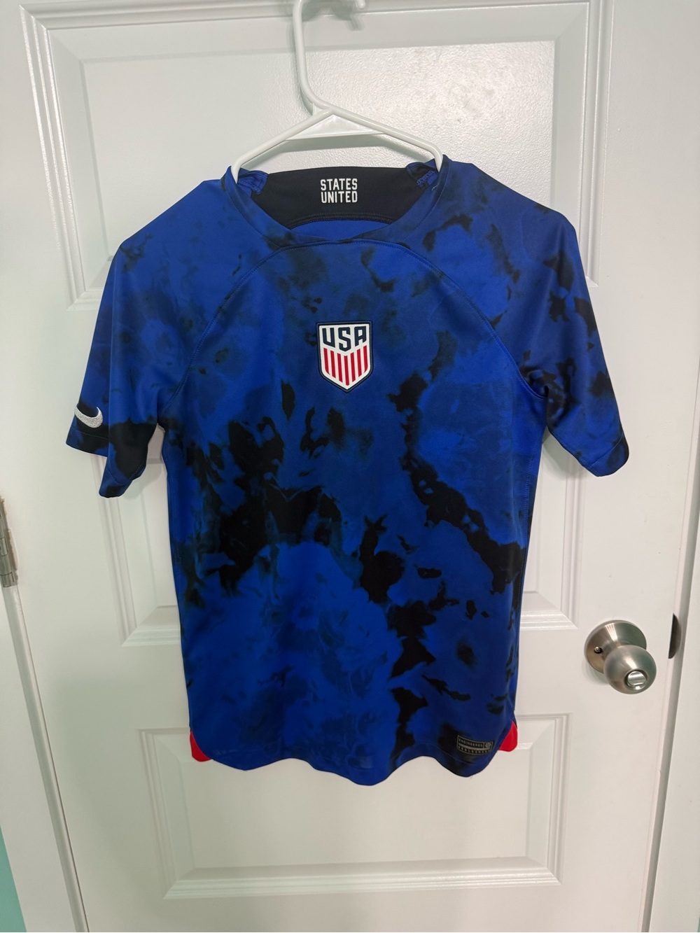 Nike Kids Blue and Black USA Crest Soccer Jersey